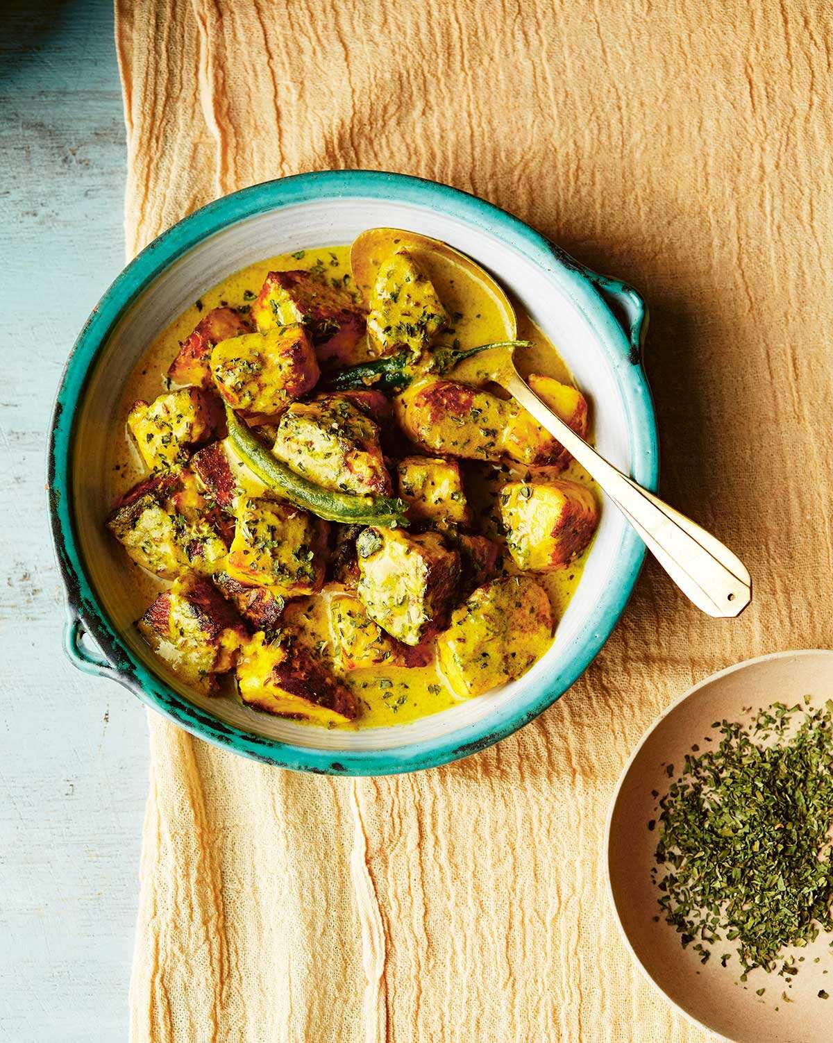 Chaman kaliya (paneer in yellow gravy)