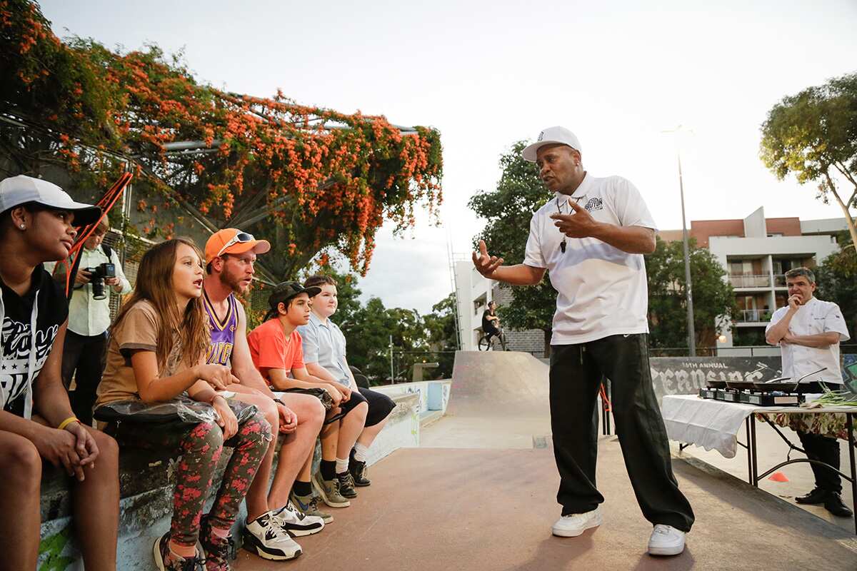 Cal Bruton at Eat Strong Play Strong launch