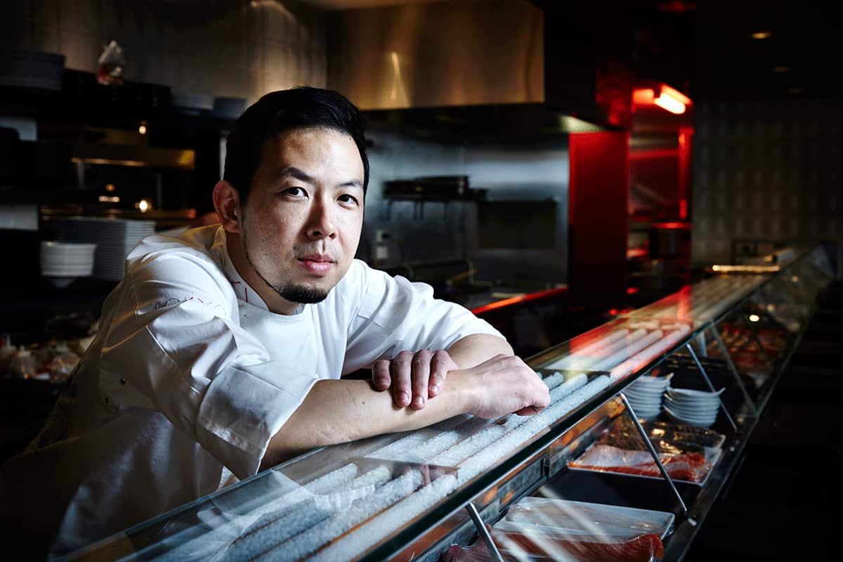 Sokyo’s Chase Kojima likes to serve milt and eyes the Japanese way.