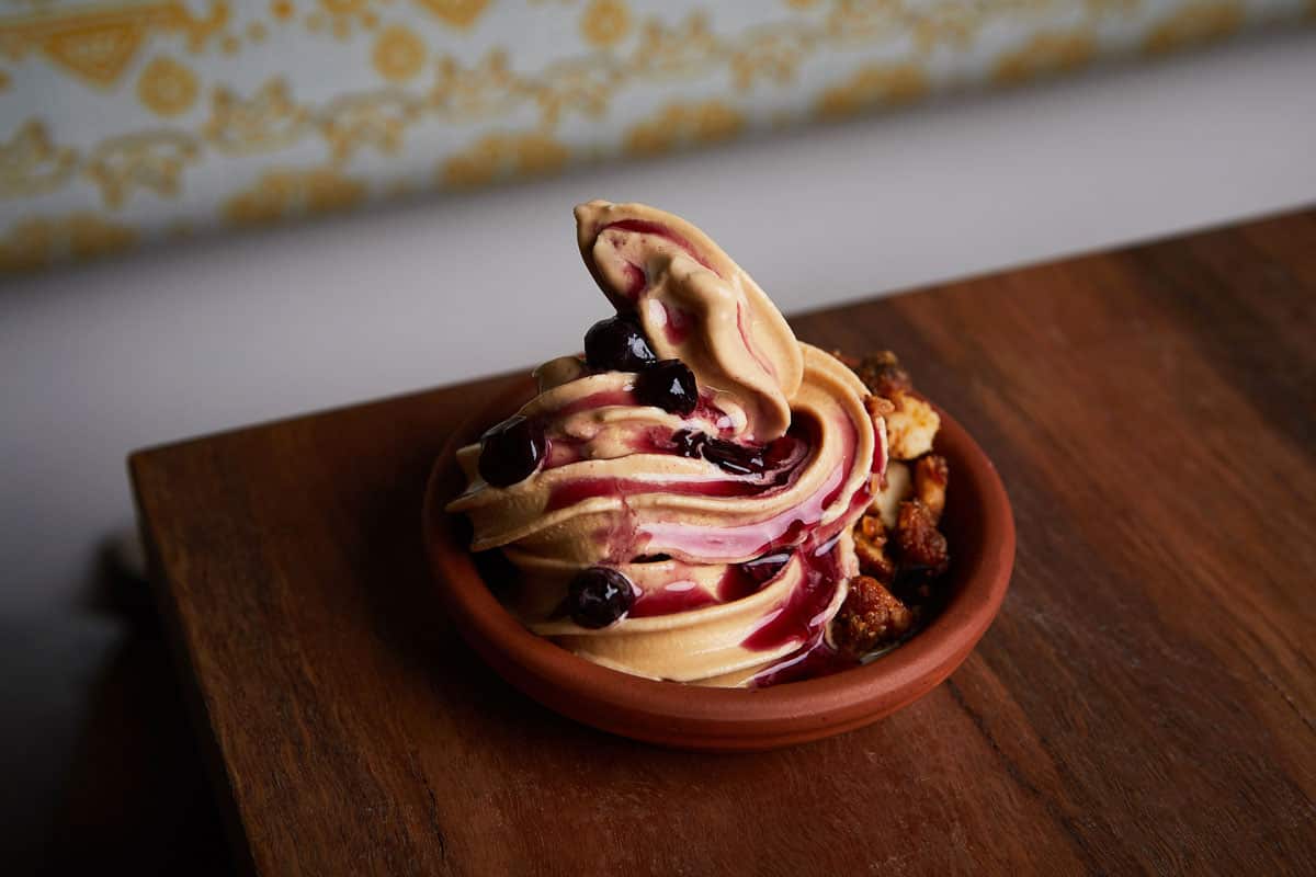 Dulce de Leche ice-cream sundaes are served, the South American way.