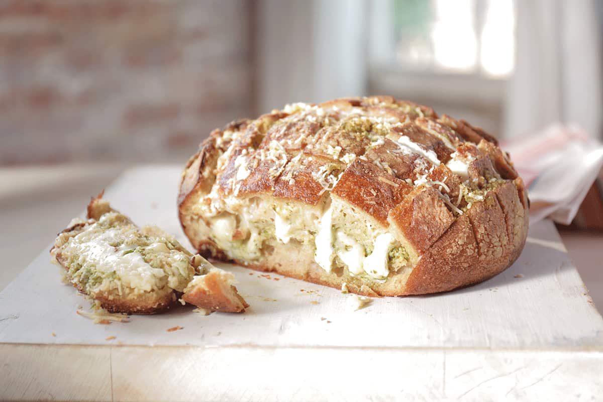 Split cheesy garlic bread, Kelsey's Homemade