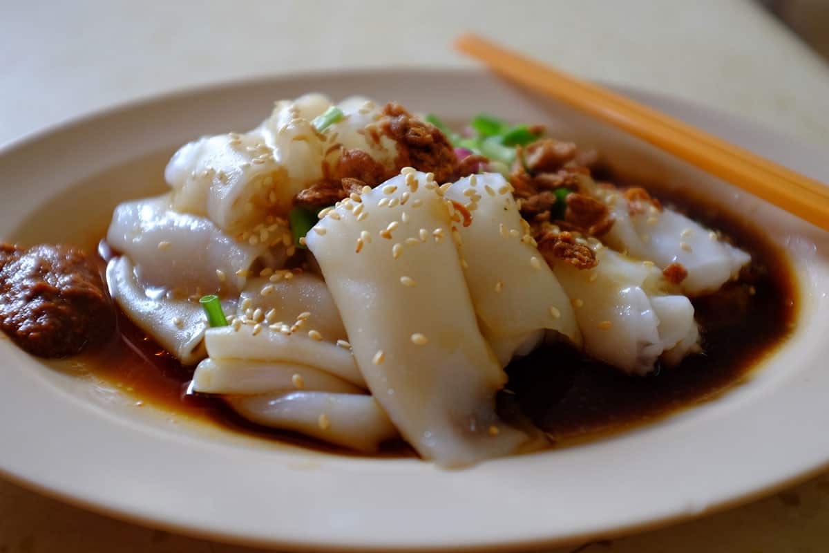 Rice noodle rolls (cheong fun)