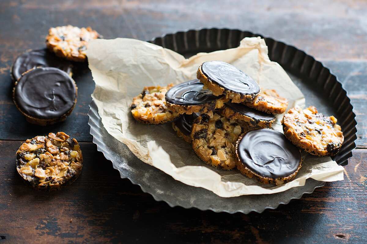 Cherry and orange florentines