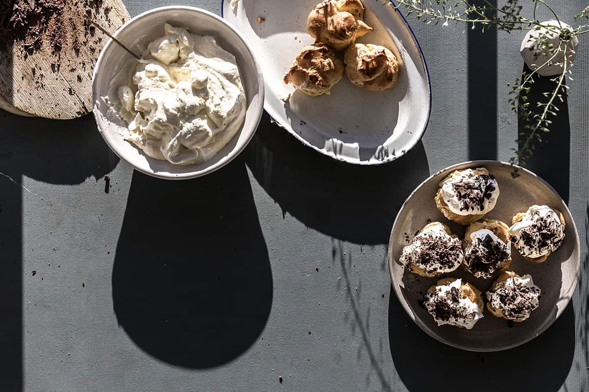 Chestnut cream puffs