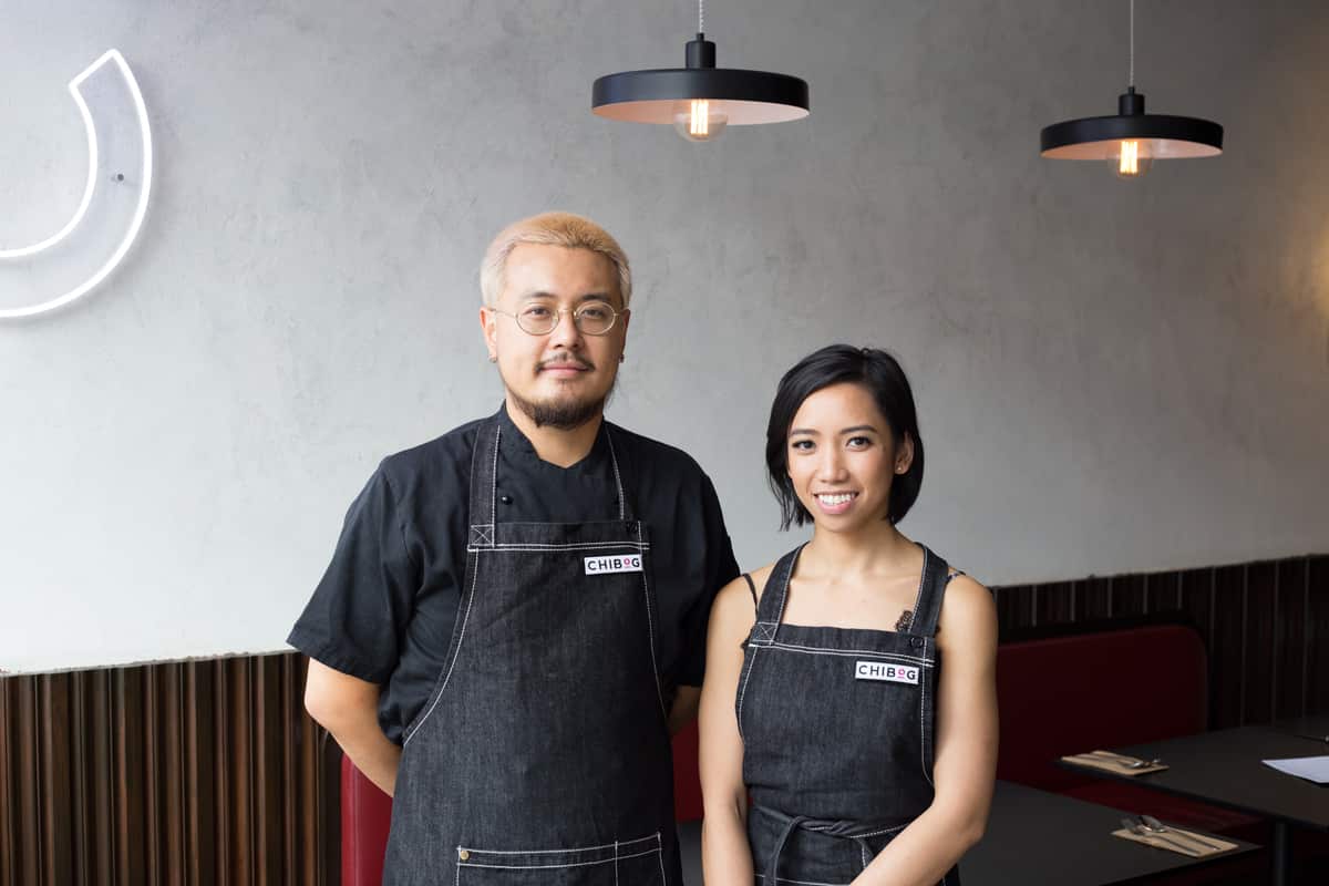 Janine Barican (right) and Alex Yin of Chibog