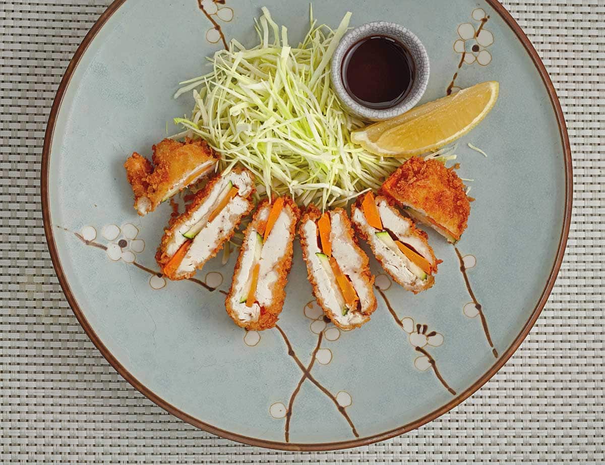 Chicken and vegetable katsu