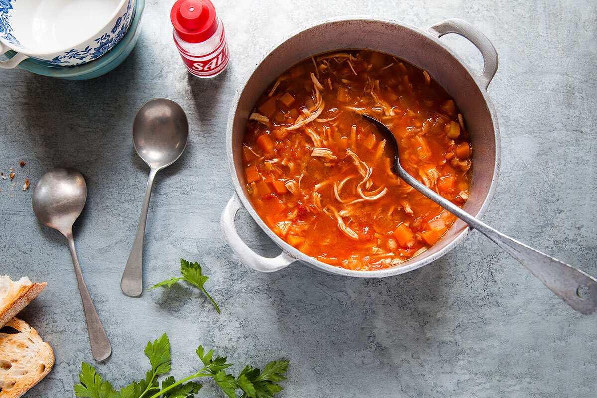 Chicken lentil soup