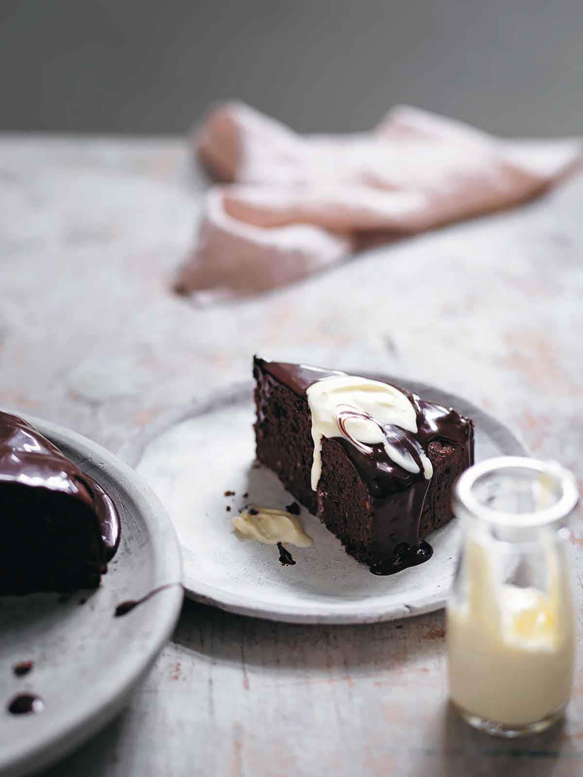 Hazelnut maple chocolate cake