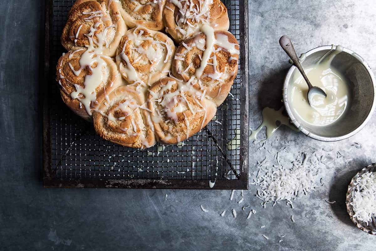Coconut and condensed milk rolls