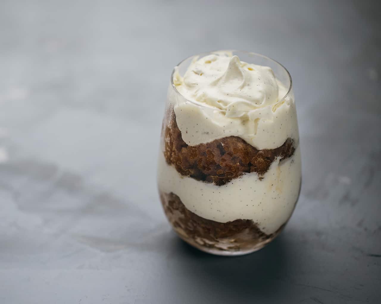 Coffee granita with cream Chantilly