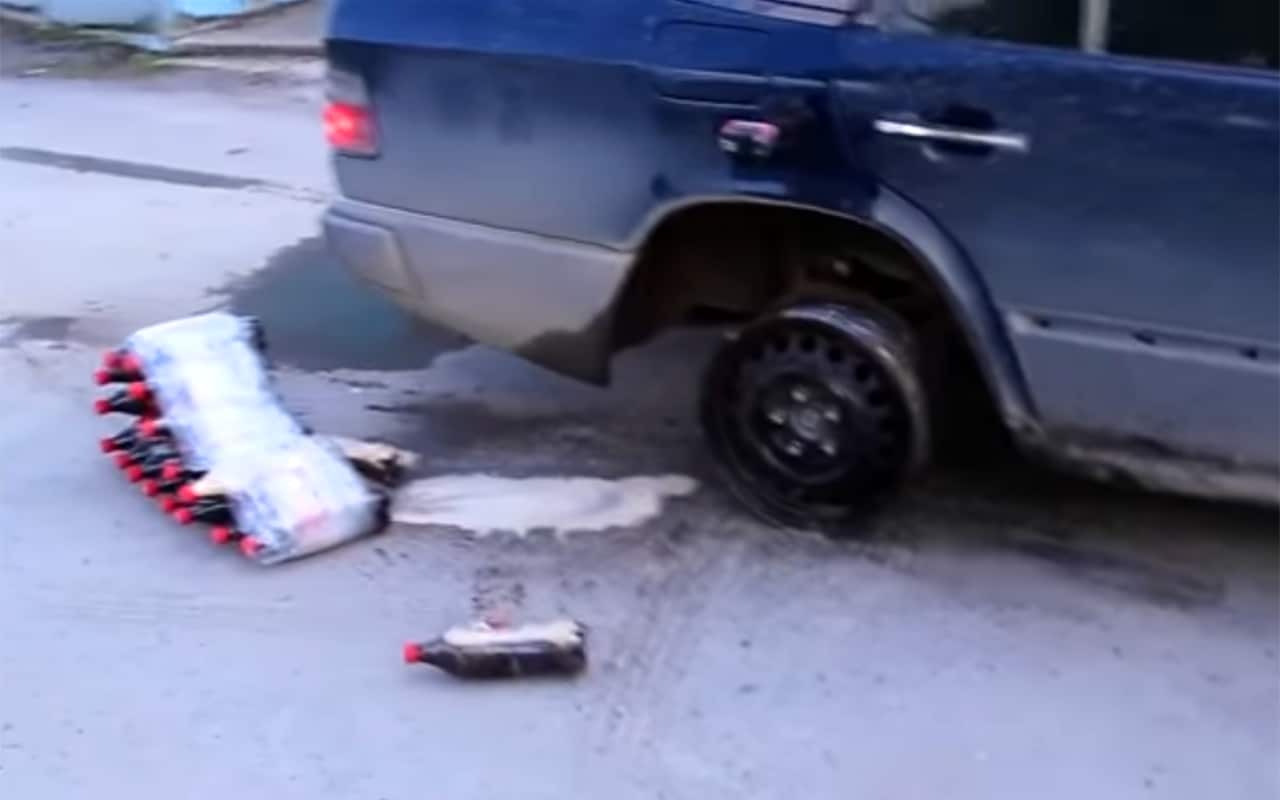Coke bottle tyre proves a real fizzer