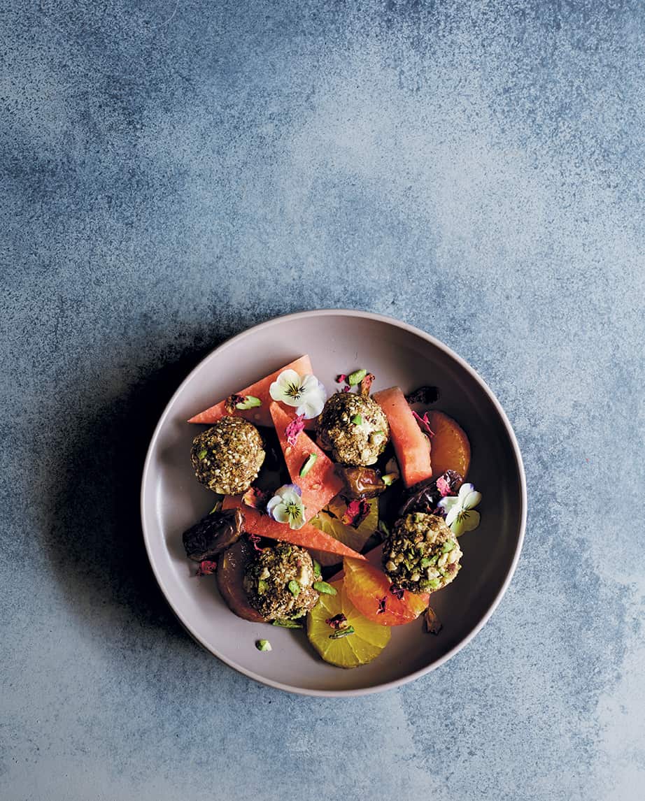 Vanilla labne with sweet dukkah