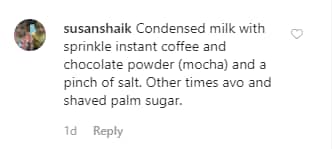 condensed milk mocha