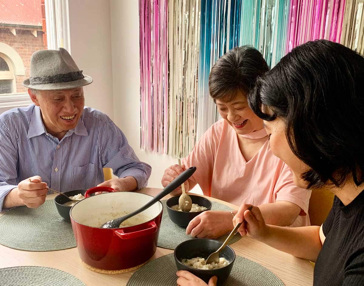 Congee is shared around the family table – and conjures up many family memories.