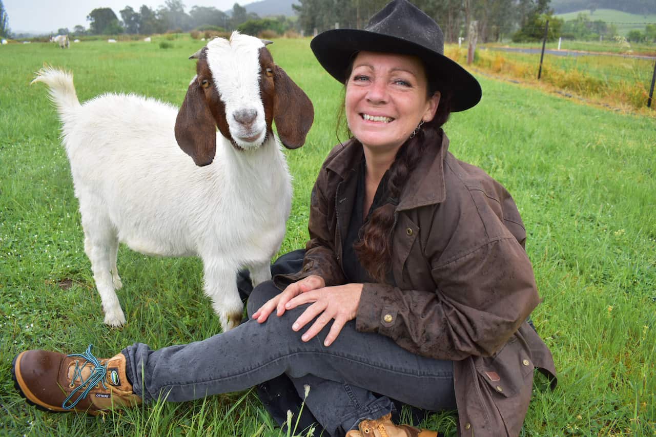 Connie Northey, co-owner of Myrrhee Premium Boer Goats.