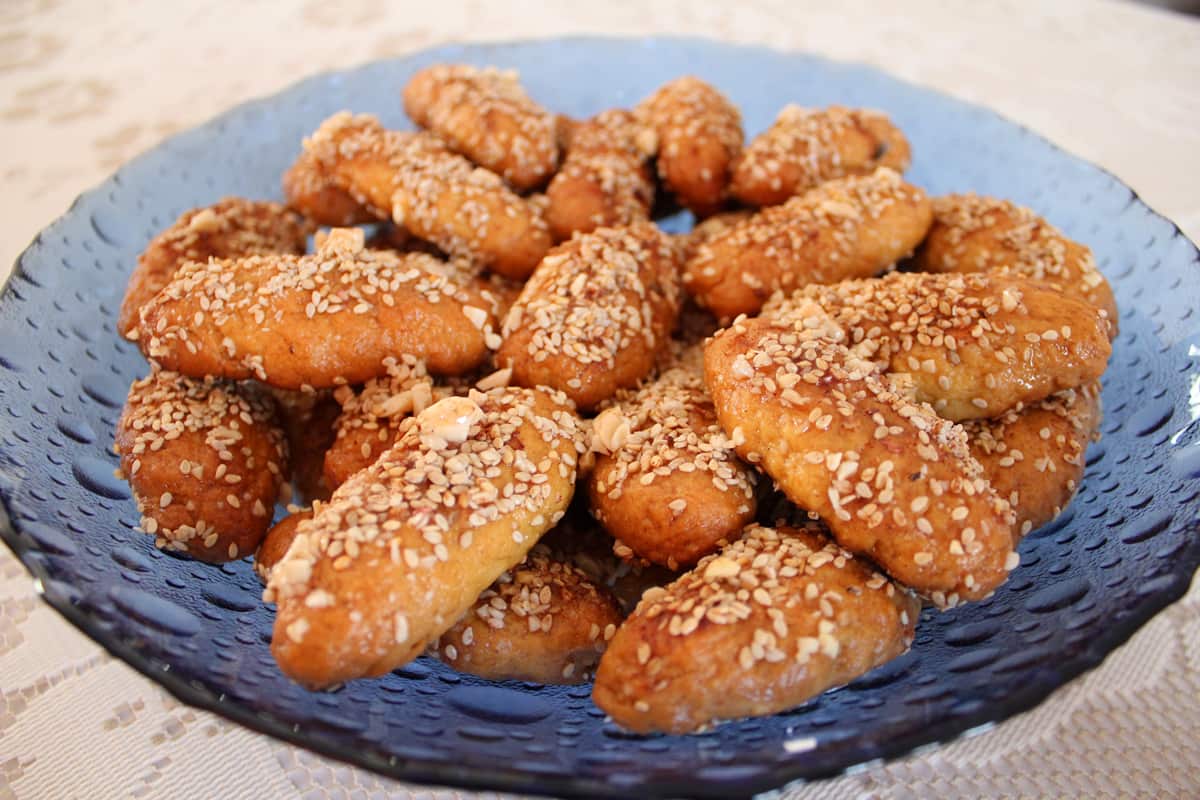 Honey cookies with walnuts (melomakarona)