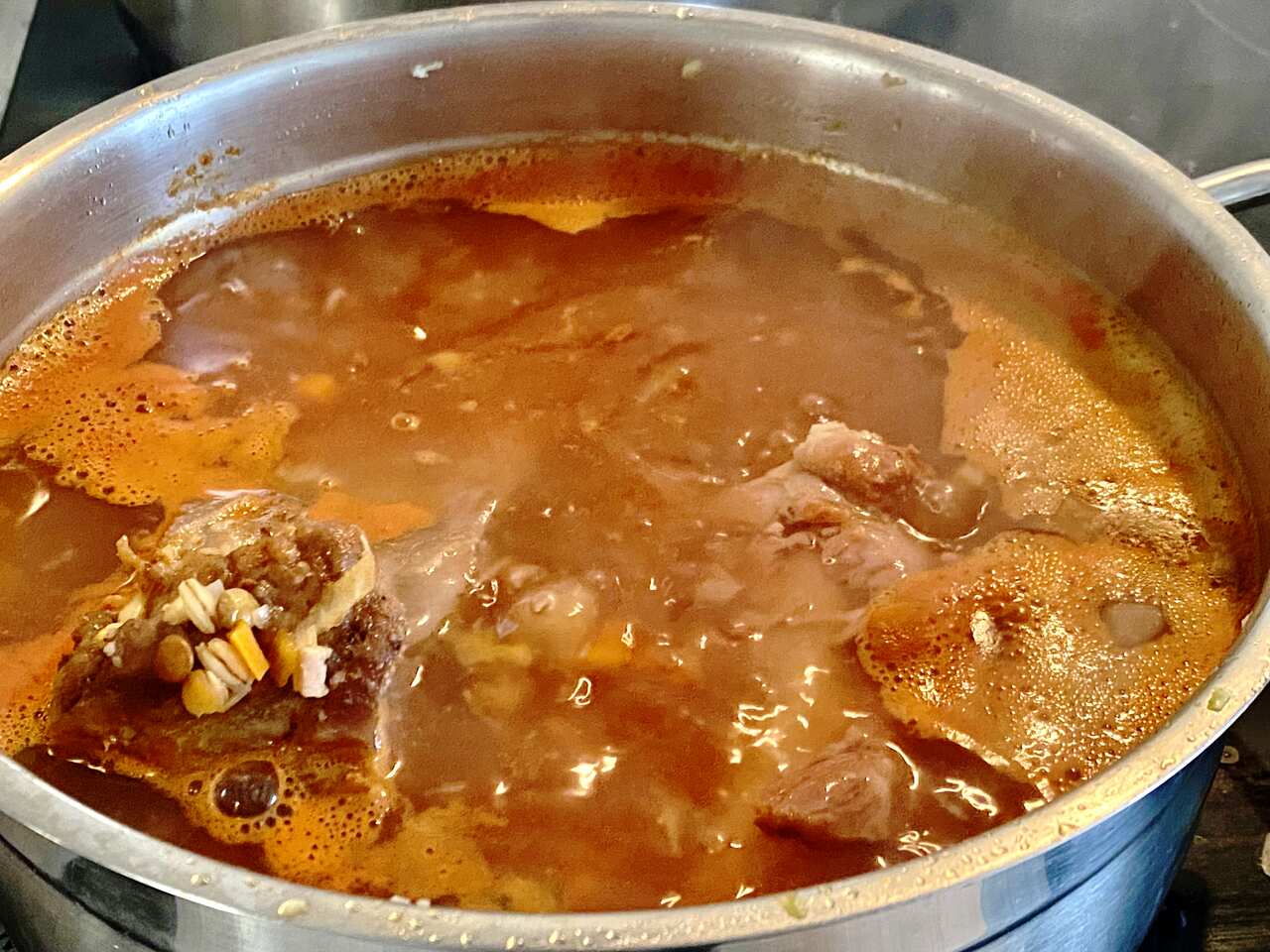 Cooking fazol - Croatian soup.