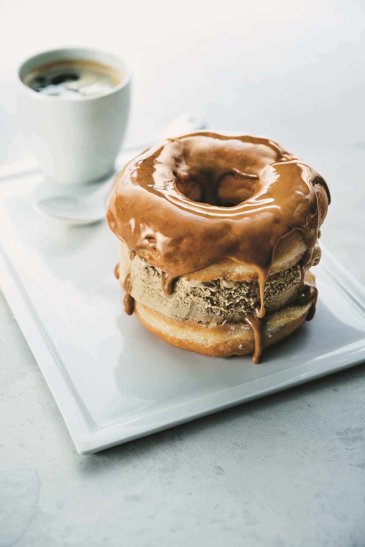 Cop coffee ice-cream sandwich