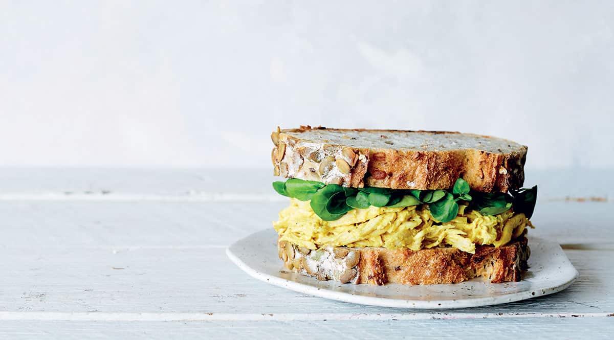 Coronation chicken sandwich