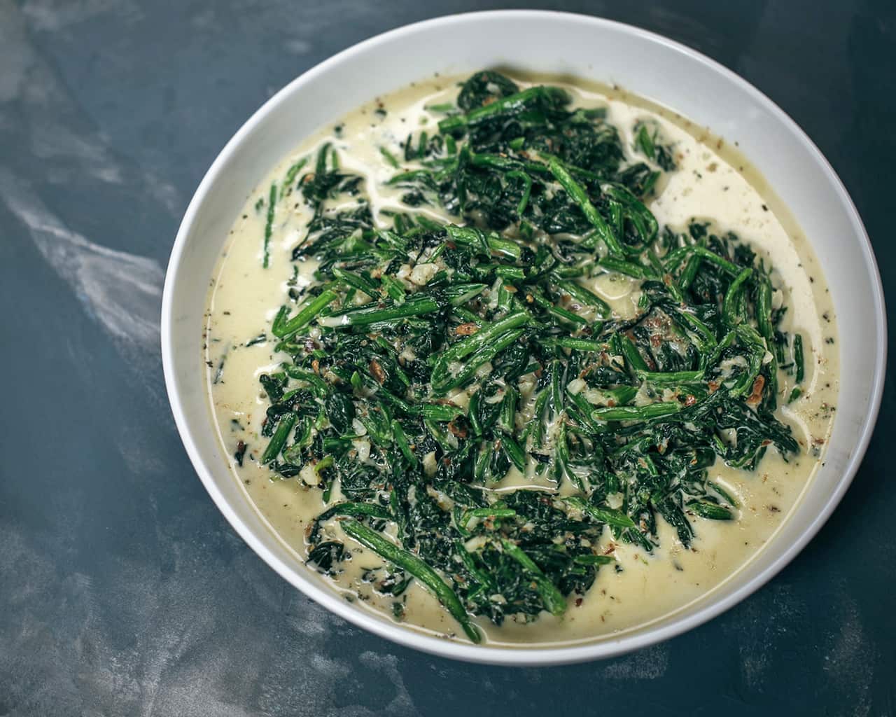 Creamed spinach