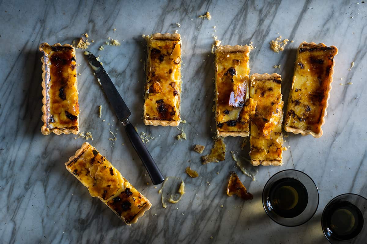 Crème brûlée ginger tart