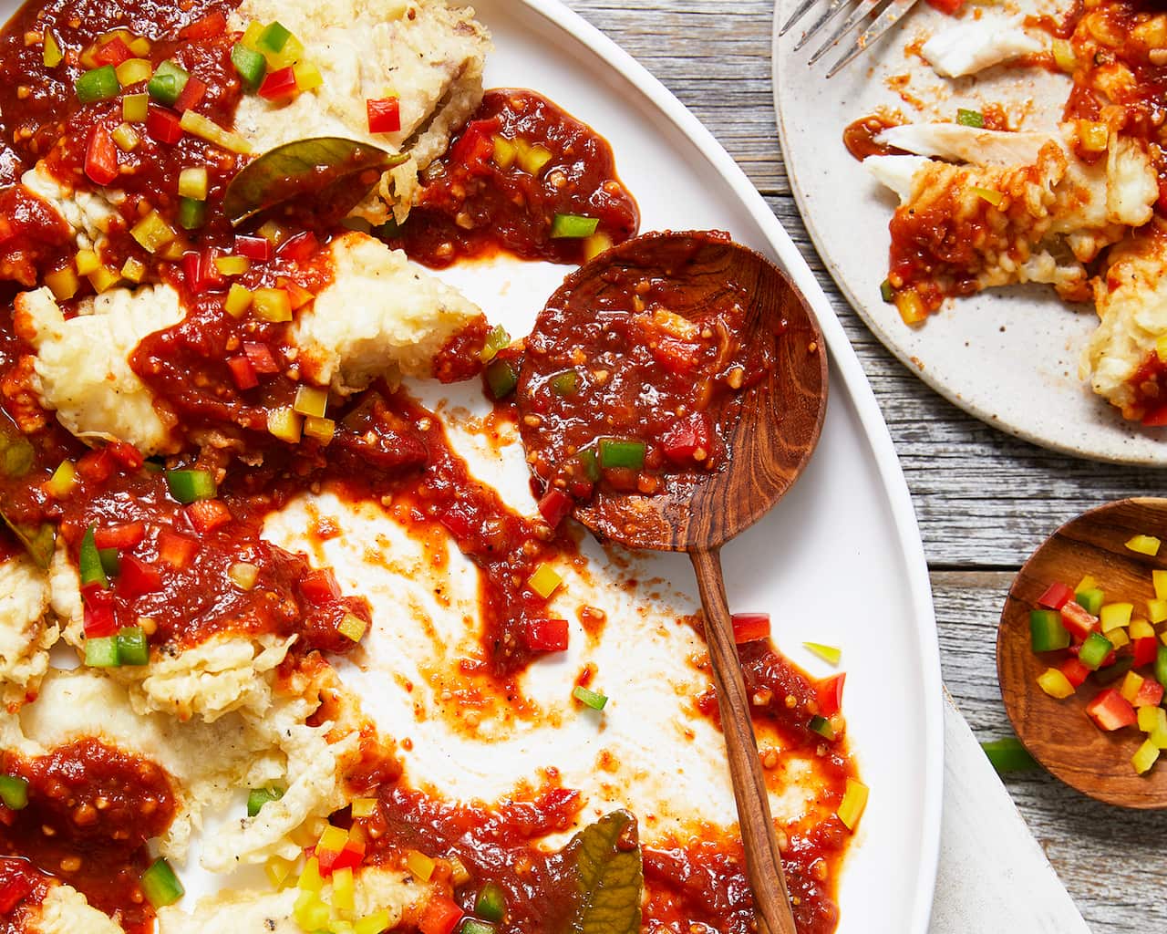 Crispy fish tempura with sweet and sour sambal