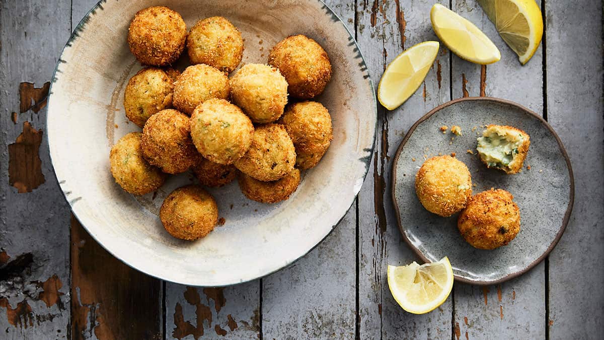 Cheesy potato croquettes