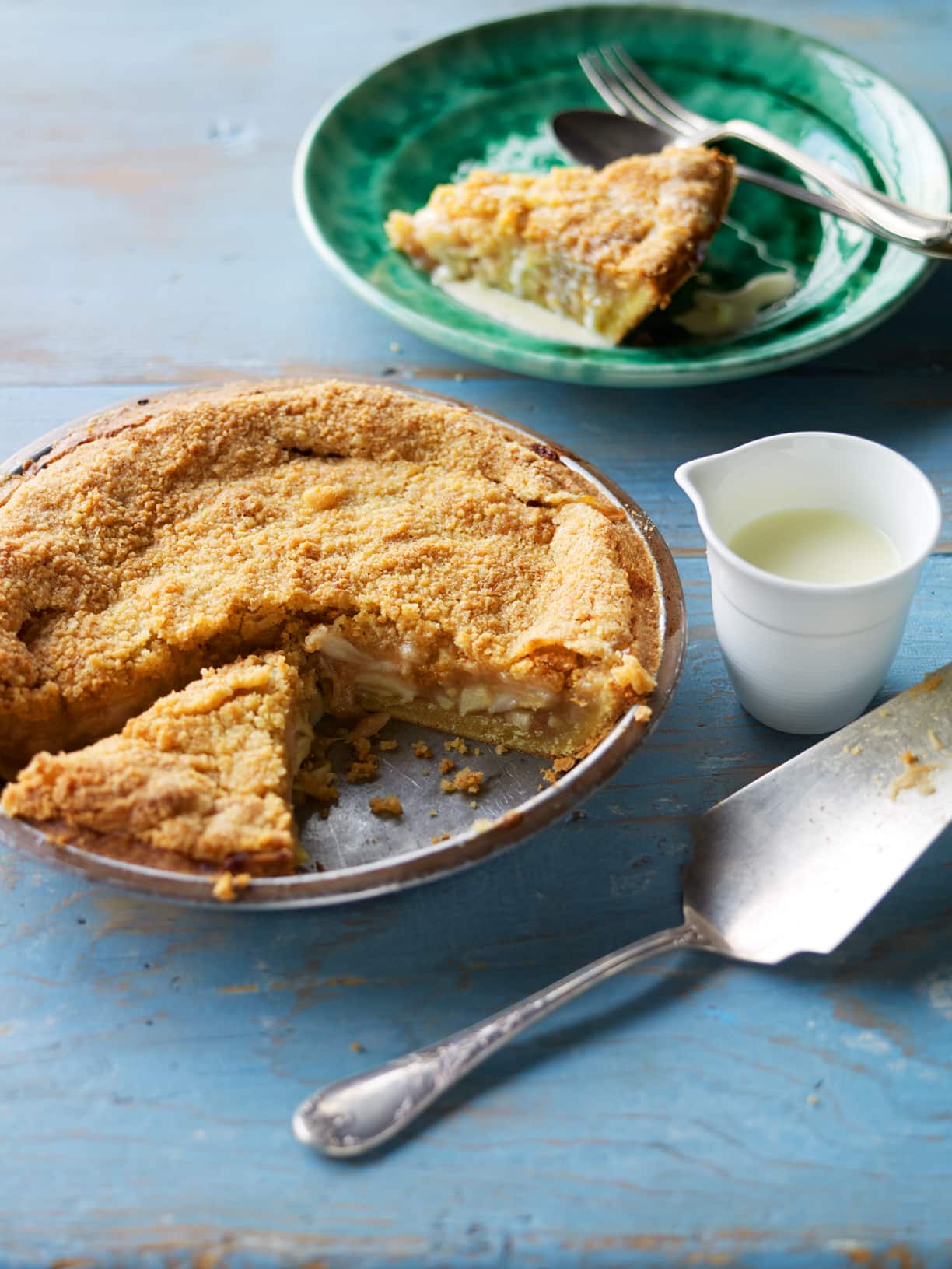 Custard and apple pie