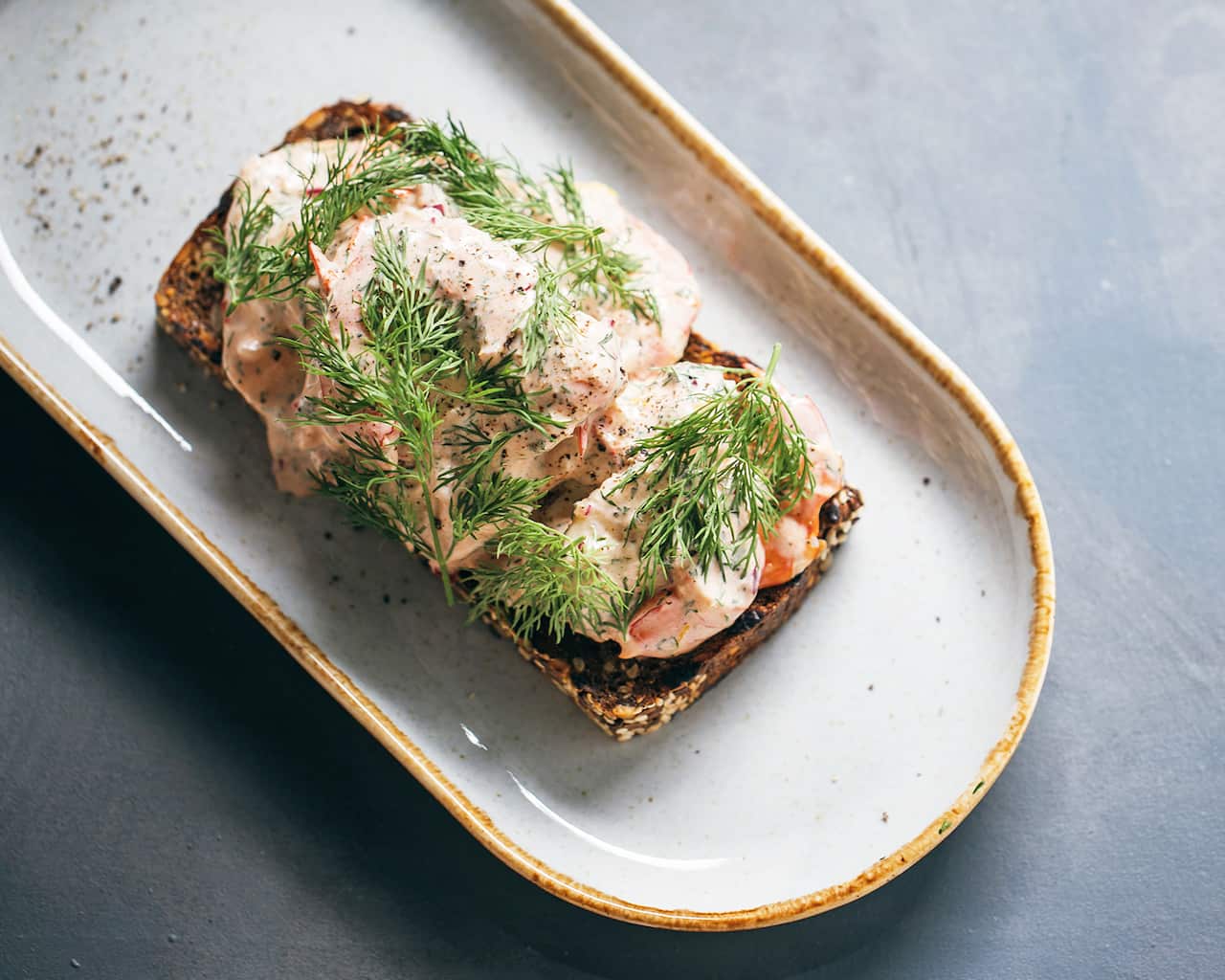 Danish prawn sandwich