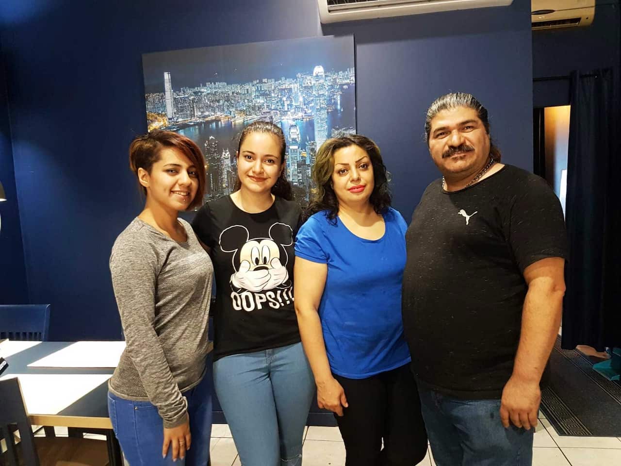 The family behind Dark Blue restaurant.