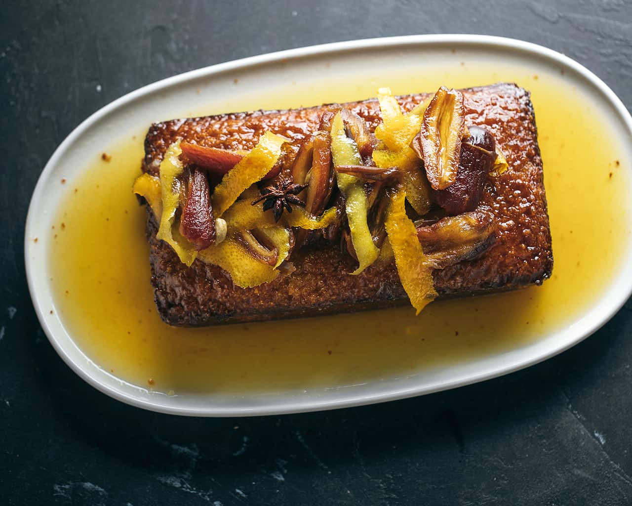 Date, orange and olive oil cake