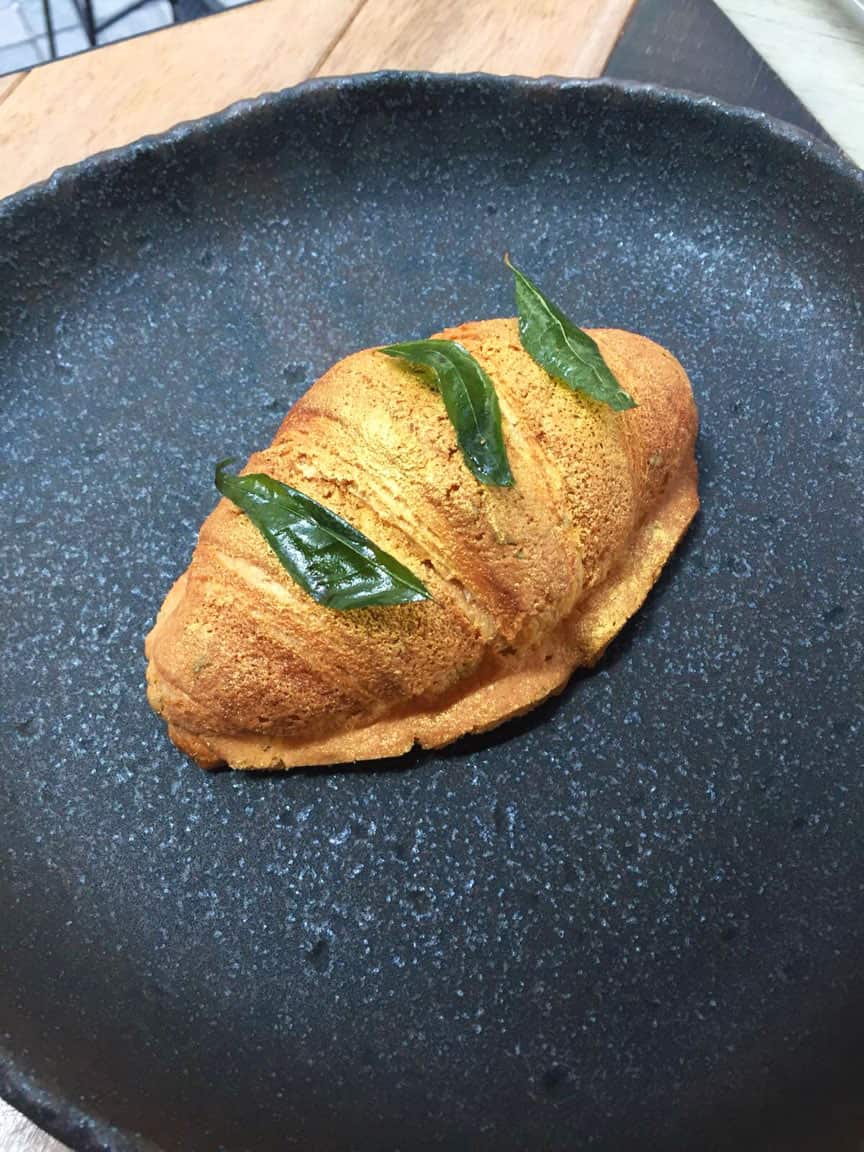 Devon Cafe's salted duck yolk and curry leaf croissant is inspired by a past savoury dish.
