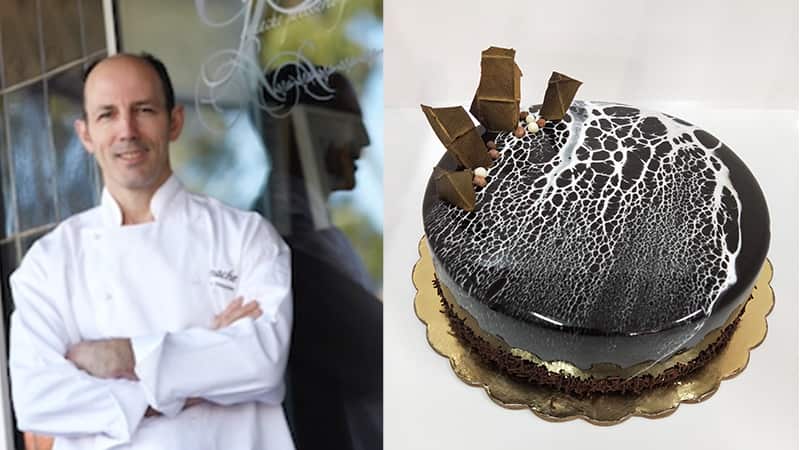 Didier Sockeel and chocolate ganache cake