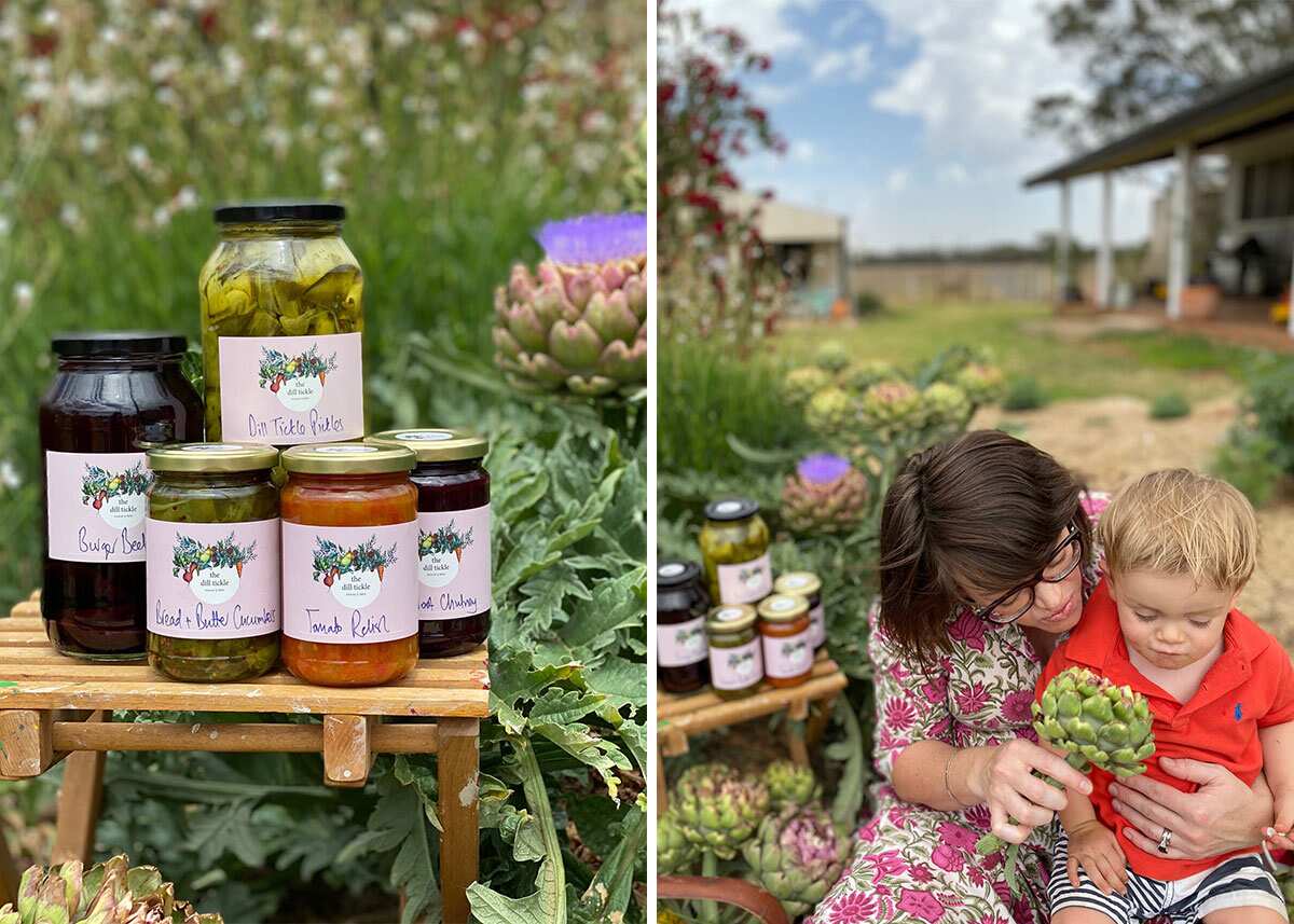 Lizzie Waters of The Dill Tickle and son Harry