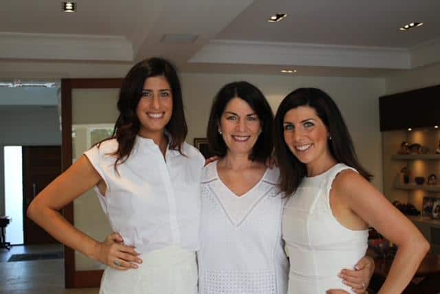 Karyn Moskow (centre) and her daughters Dionne (left) and Robyn,