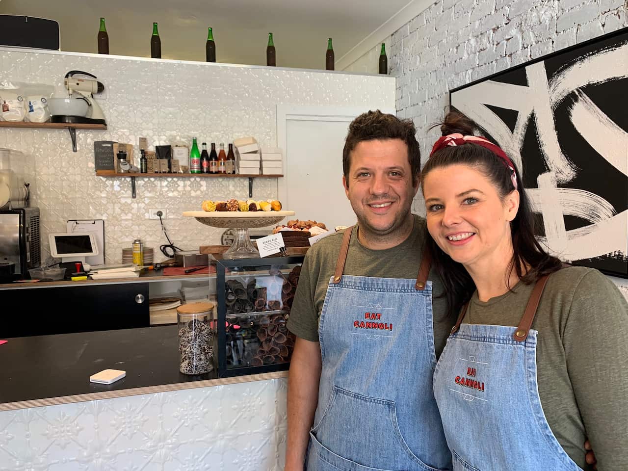 Dom and Kate Marzano are the proud owners of Eat Cannoli, a gluten-free cannoli bar in Preston, Victoria.