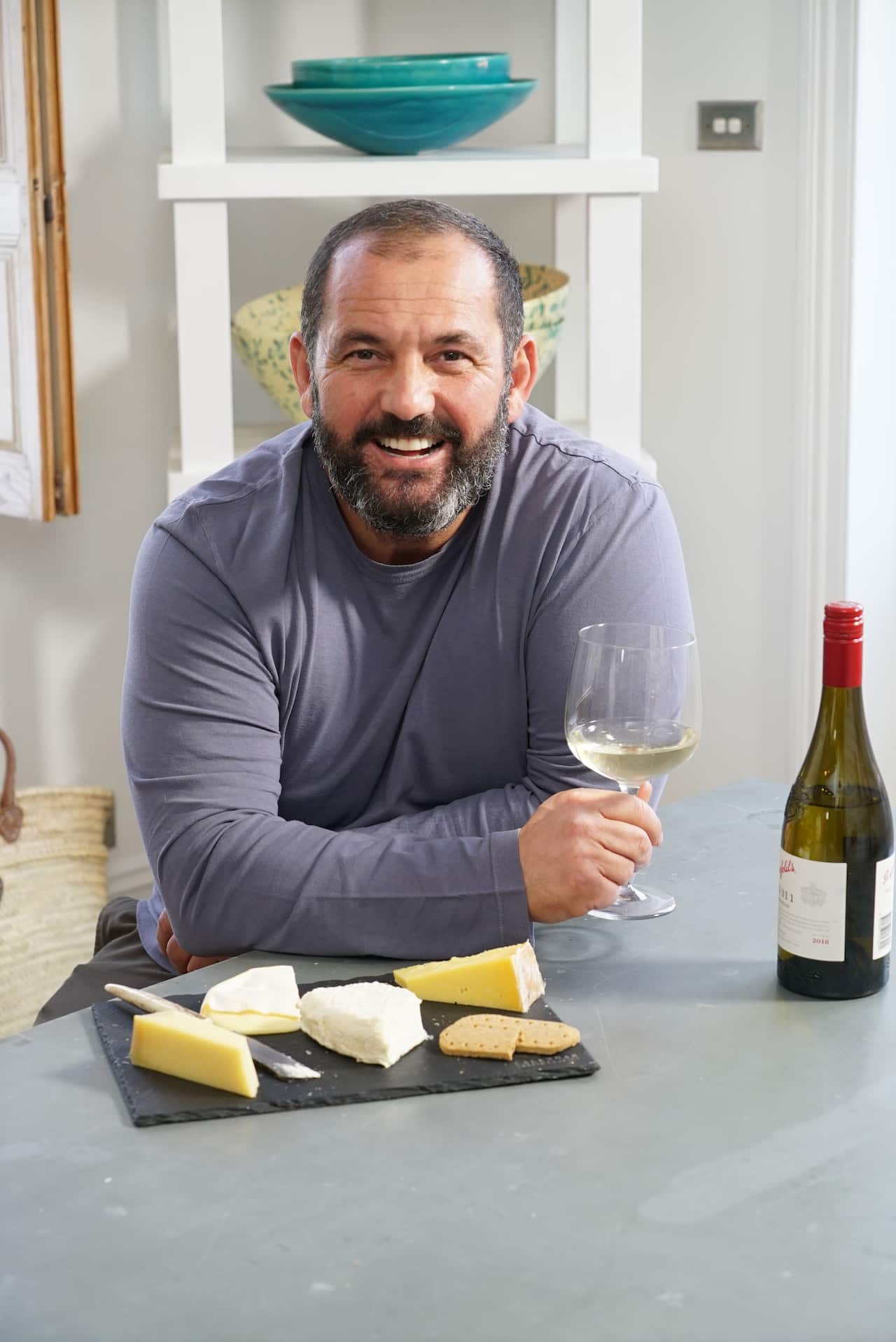 Guillaume Brahimi with cheeses
