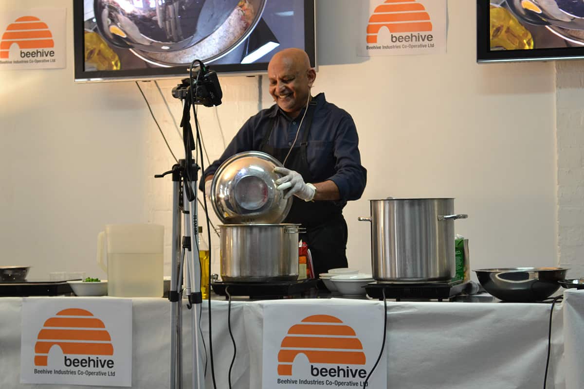 Kumar Pereira cooking classes at Beehive Industries
