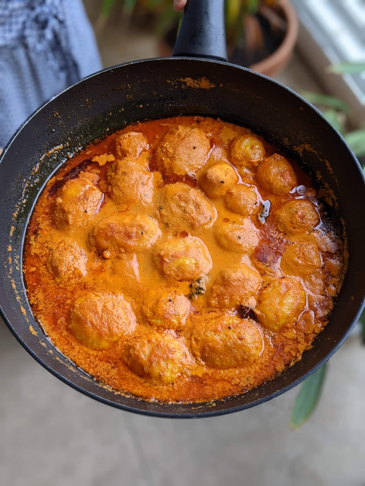 Alur dum with mustard oil - potato curry