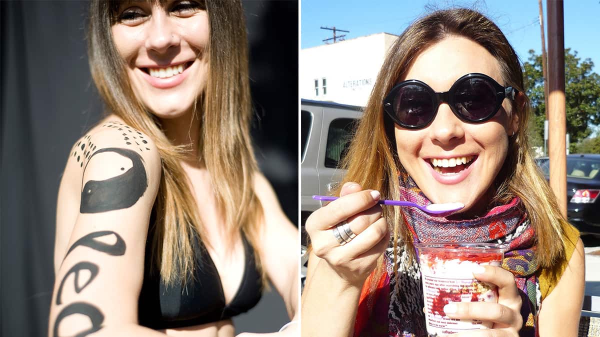 Rachelle Napper eating