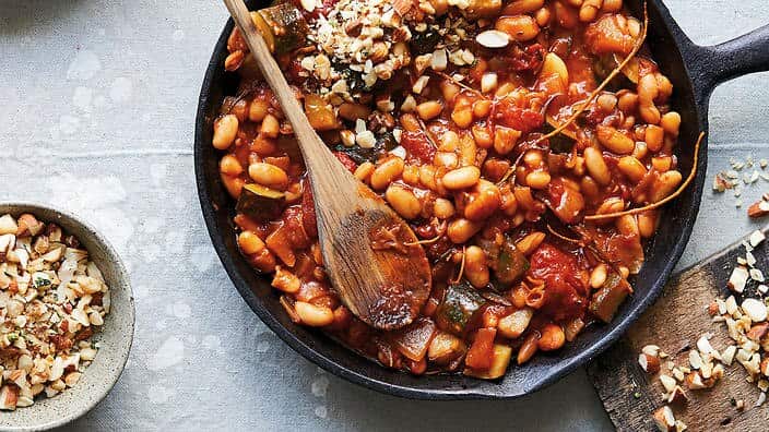 Bean cassoulet with nut crumb (Damon Gameau)
