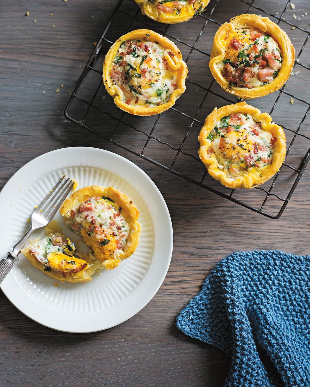 egg and bacon pies