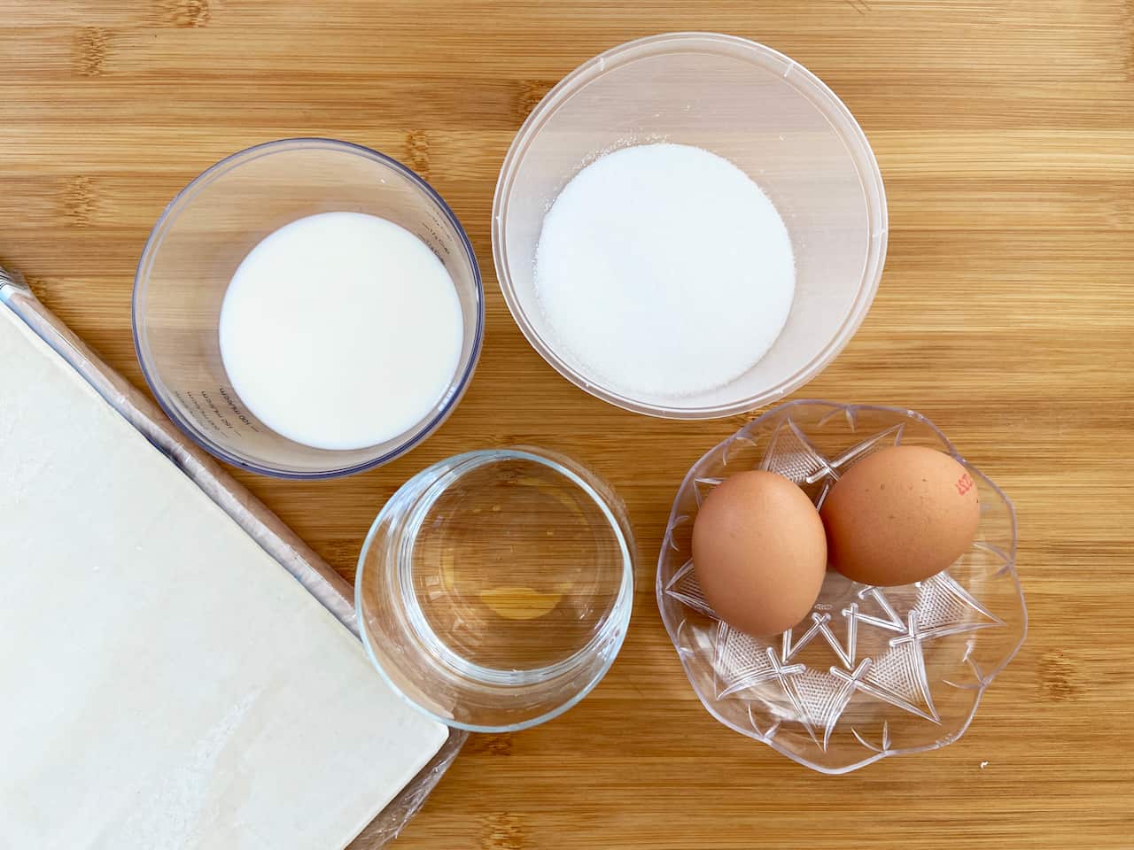 Egg tart ingredients