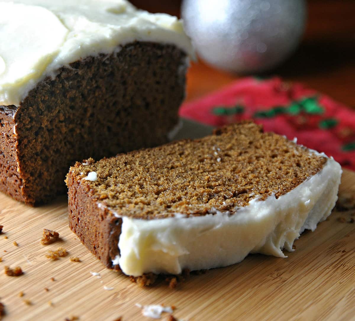 Stem Ginger Loaf with Vanilla Frosting