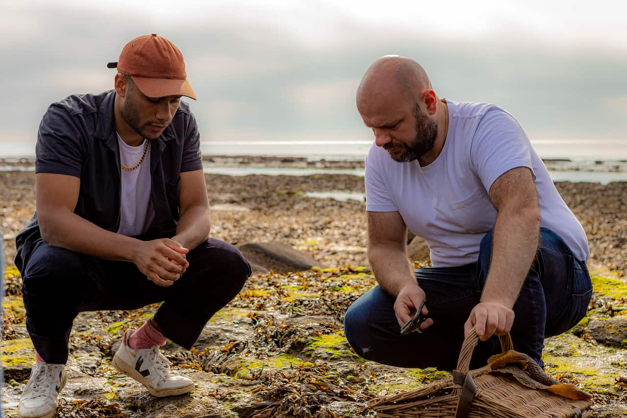 Joseph Denison Carey - left - in Ainsley's Good Mood Food ep 10