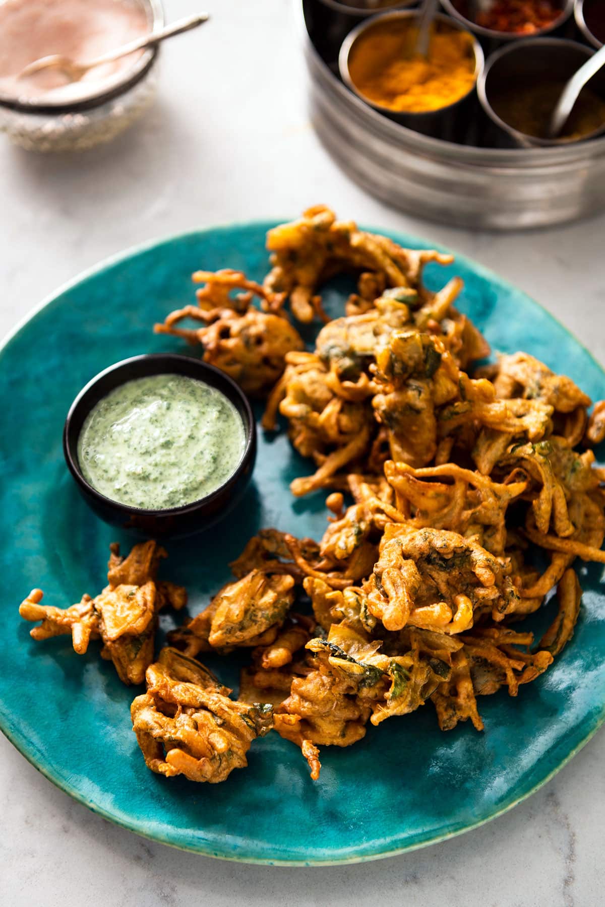 Parveen's onion and potato bhaji