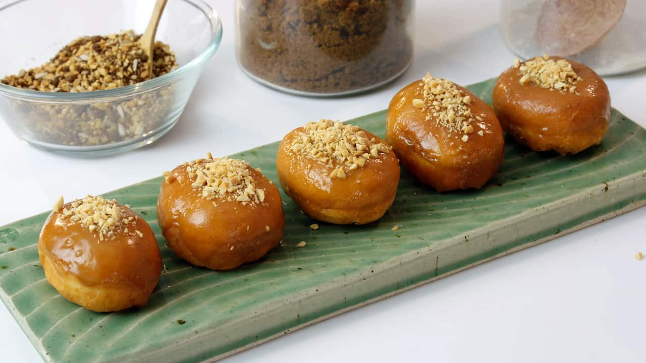 Hotteok salted caramel doughnuts