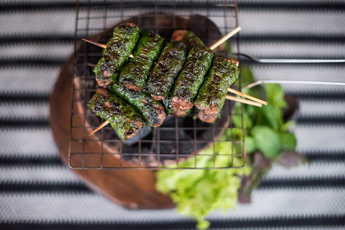 Beef in betel leaf