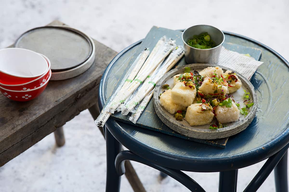 Salt and pepper silken tofu