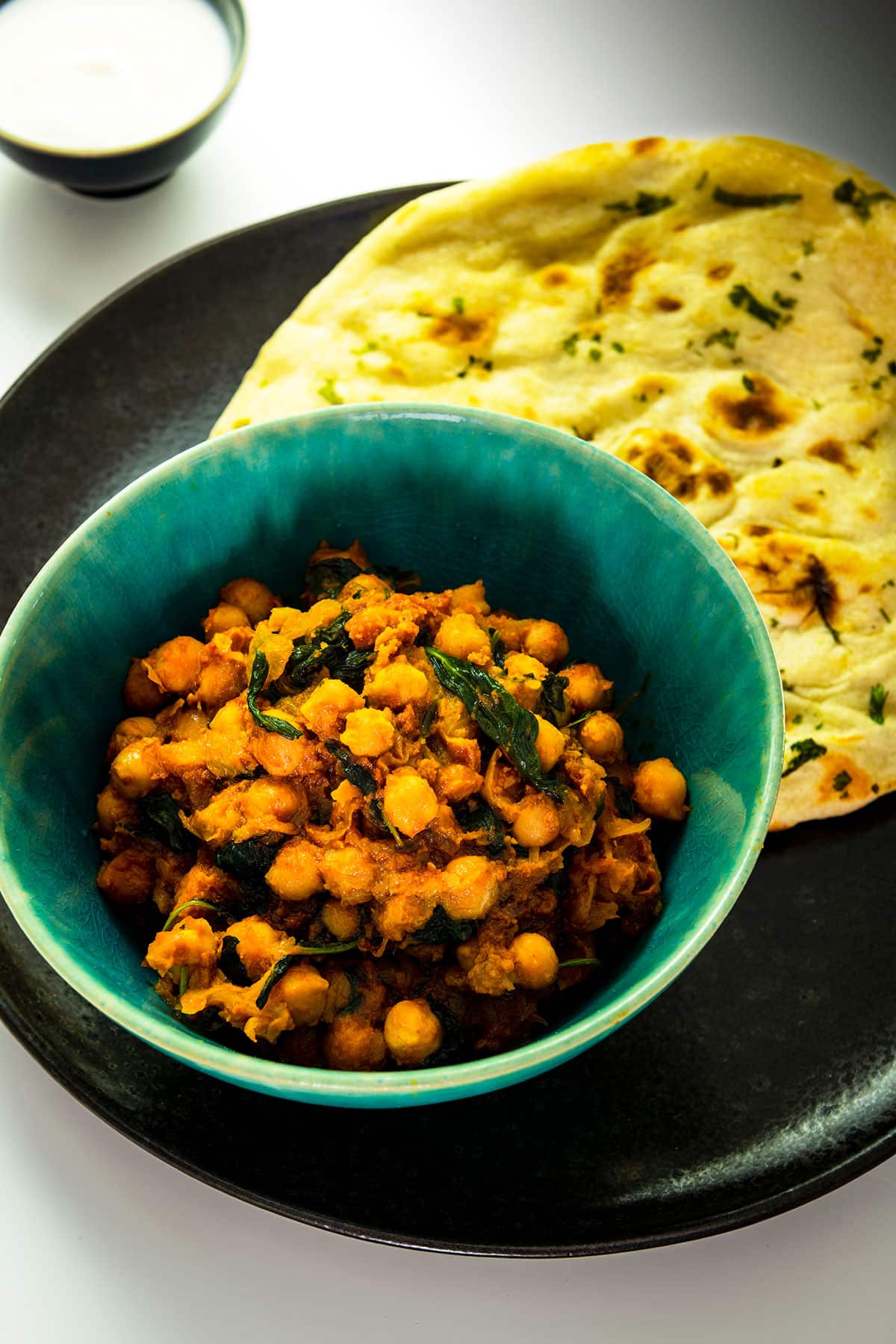 Chana and spinach masala